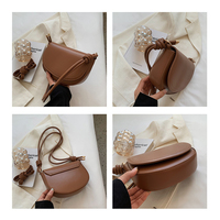 MC Minissimi Prêt à expédier Mini sac à bandoulière en PU couleur unie style mini avec fermeture éclair pour femmes