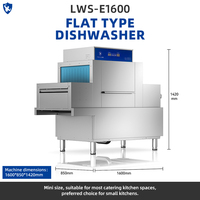 Lave-vaisselle commercial à convoyeur haute efficacité, automatique, en acier inoxydable 304, type plat, pour restaurant et hôtel