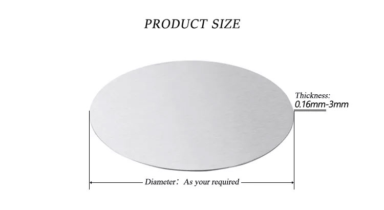cold rolling round 4 ft milling edge dinner plate sus 410 /430 400  Kitchenware series stainless steel circles