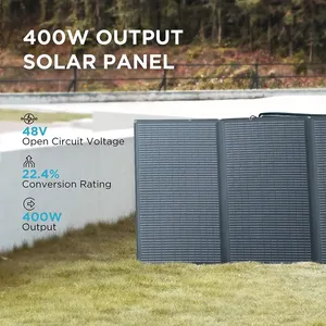 เครื่องกำเนิดไฟฟ้าพลังงานแสงอาทิตย์ ECO Flow Solar 400W 220W 160W แบบพับได้ พกพาสะดวก สำหรับใช้ในบ้าน ตั้งแคมป์กลางแจ้ง - Product Image 5