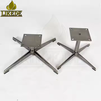 Base de chaise pivotante en alliage d'aluminium gris titane, robuste, 360° °   Pieds de chaise longue réglables en hauteur et rotatifs pour la maison et le bureau