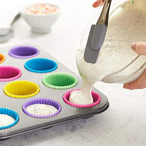 Molde redondo <span class=keywords><strong>de</strong></span> silicona para cupcakes, Mini molde para pastel - Product Image 3