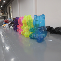 Chine Fabricant Géant Gummy Pvc Publicité Translucide Gonflable Ours Polaire Forme Mascotte pour la Décoration De Noël Événement
