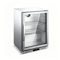 Réfrigérateur de bar compact et durable à porte unique, avec contrôle numérique de la température et étagères réglables pour boissons