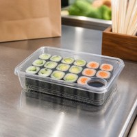 Conteneur articulé en PET transparent à déchirure facile, de qualité alimentaire, haute transparence, pour l'affichage des légumes frais et des produits horticoles en supermarché
