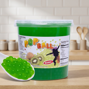 Perlas de Kiwi Pinshan Verdes, Boba Explosiva para Té de Burbujas, 3.2 kg, Envase de Plástico, 4 Envases/Caja - Product Image 2