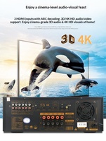 Amplificateur de puissance numérique SHILE AV-6612C, amplificateur de cinéma maison professionnel 5.1 canaux pour système audio de salon TV