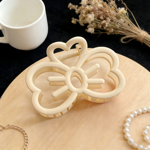 مشابك شعر على شكل فراشة بأسلوب كوري عصري، مشابك شعر بلاستيكية كبيرة وملونة للنساء لتسريحات الشعر اليومية والحفلات - Product Image 5