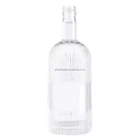 Chine Usine Marque Bouteille En Verre Personnalisée Capacité 750ml Joint En Liège Eau Tequila Brandy Vin Usine Direct Sérigraphie