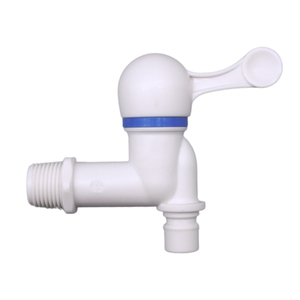 High Quality White Bathroom Washroom <b>Wall</b> Mounted Plastic Small Faucets with Adapter - Product Image 3