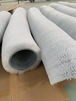 Brosse en nylon industrielle de rouleau de cylindre de poil pour le nettoyage de fruit