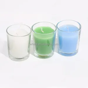 Customise Wedding Festival Party Gift Glass Tea Candles Home Decoration Many Colors Glass Tea Light Candle