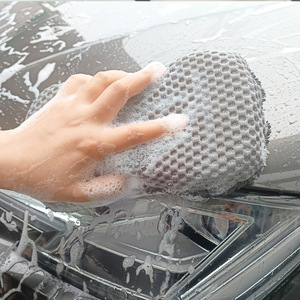 ฟองน้ำล้างรถ ผ้าถักสีเทา 24x12x55 ซม. ฟองน้ำทำความสะอาดแบบดูดซับสูง - Product Image 3