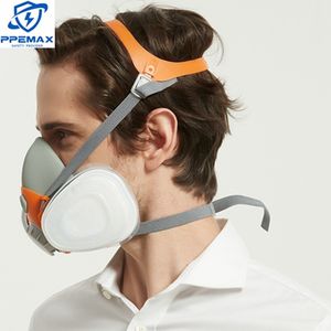 Peralatan pernapasan masker Gas lukisan industri DIY masker setengah wajah Respirator terbaik untuk lukisan - Product Image 4