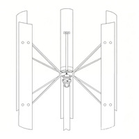 Éolienne à axe vertical 1KW, démarrage en vent léger, éolienne de type H, éolienne hors réseau pour aménagement paysager