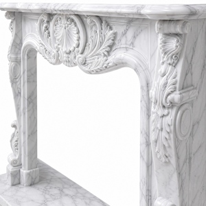 Customized Marble Fireplace Modern Hand Carved Luxury Arabescato Corchia Marble Fireplace Mantel Marble Fireplace Surround - Product Image 5