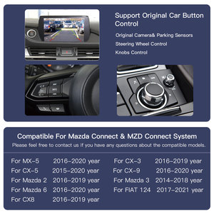 Módulo Inalámbrico Autoabc <span class=keywords><strong>CarPlay</strong></span> y Android Auto para <span class=keywords><strong>Mazda</strong></span> <span class=keywords><strong>MX</strong></span>-<span class=keywords><strong>5</strong></span> (2016-2020) con 1 Año de Garantía - Caja USB Plug-n-Play - Product Image 2