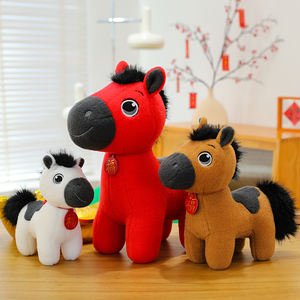 Oreiller en peluche en forme de petit cheval, <span class=keywords><strong>trois</strong></span> couleurs, adorable petit cheval en peluche, décoration de cadeau de fête - Product Image 3