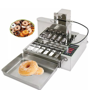 Máquina Automática para Hacer Donas 2 en 1, Máquina para Hacer Donas Totalmente de Acero Inoxidable, 6 Filas - Product Image 1