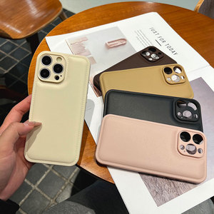 <span class=keywords><strong>Coque</strong></span> antichoc en silicone gel texturé <span class=keywords><strong>cuir</strong></span> à trous fins, compatible avec <span class=keywords><strong>iPhone</strong></span> 17 <span class=keywords><strong>Pro</strong></span> Max, couleur unie, pour <span class=keywords><strong>iPhone</strong></span> 16 - Product Image 1