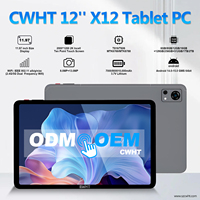 Tablet PC Android 15 de 12 Pulgadas Directo de Fábrica, 4G LTE T616, Doble Núcleo, 6GB RAM, 128GB ROM, Pantalla Táctil 2K Incell, Cuerpo Metálico, OEM ODM