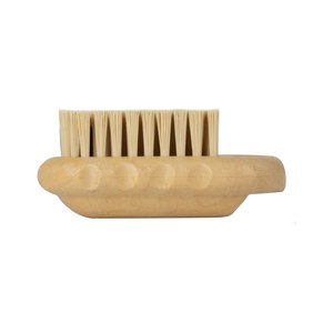 Brosse à ongles double face en nylon, manche en acier inoxydable, souple et rigide, outil de nettoyage des ongles des mains et des orteils, logo personnalisé, vente en gros - Product Image 1