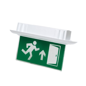 Luminaria de Salida de Emergencia LED Empotrada LIFE-XP con Batería de Respaldo de 3-5 Horas, para Techo, con Indicaciones de Evacuación, Estándar EN1838 - Product Image 1