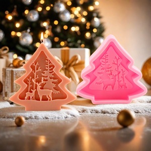 Christmas Tree <b>Mold</b> Silicone DIY Scented <b>Candle</b> <b>Mold</b> For Holiday Crafting Christmas Decorations - Product Image 4