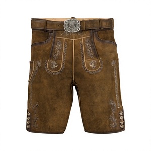Últimos Pantalones de Cuero Estilo Ciervo para Hombre, Lederhosen Tradicionales Bávaros Alemanes para Oktoberfest - Product Image 1
