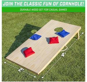 Jeu de <span class=keywords><strong>Cornhole</strong></span> Classique en Bois 4 x 2 pieds, Portable, pour Adultes et Famille, avec 8 Sacs de Lancer et Sac de Transport - Product Image 3