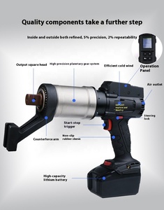 Clé dynamométrique électrique sans fil de qualité industrielle alimentée par batterie 18V, 4000 Nm, affichage numérique, clés dynamométriques - Product Image 4