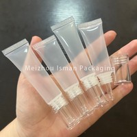 ISMAN Prêt à expédier – Tubes souples transparents en PE de 10 ml et 15 ml avec tête compte-gouttes, emballage cosmétique, vente en gros, logo personnalisé, directement de l'usine