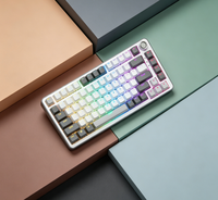 Clavier de jeu mécanique à 60 %, touches PBT remplaçables à chaud, rétroéclairage LED arc-en-ciel pour PC Gamer, ordinateur portable