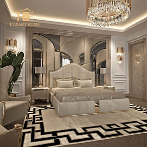 Mới Nhất Thiết Kế Thạc Sĩ Phòng Ngủ Giường Nhung Vải Lớn Đầu Giường Vua Kích Thước Lưu Trữ Giường Với Cao Đóng Hộp Nệm - Product Image 2