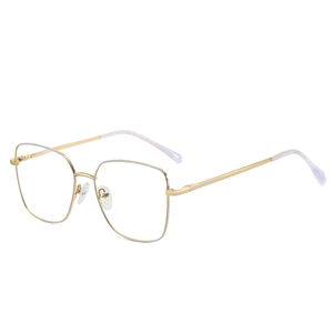 Bon marché <span class=keywords><strong>Prix</strong></span> lunettes <span class=keywords><strong>Blu</strong></span> <span class=keywords><strong>Ray</strong></span> Anti-lumière bleue lunettes monture de lunettes lunettes à monture métallique lunettes optiques - Product Image 3