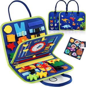 Tablero de Actividades para Niños Hecho a Mano con Fieltro de Poliéster, Juguete Educativo Navideño de 44x28cm para Niños de 0 a 3 Años - Product Image 1