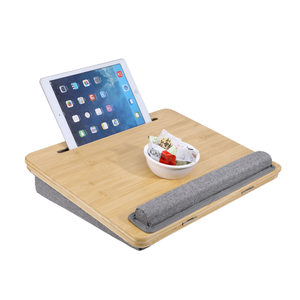 다기능 휴대용 테이블 베드 트레이 4 각도 조절 대나무 노트북 테이블 랩 데스크 쿠션 - Product Image 2