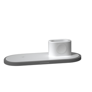 แท่นชาร์<span class=keywords><strong>จ</strong></span>ไร้สายแบบ3 in 1 10W สำหรับโทรศัพท์มือถือ iPhone สีขาวแท่นชาร์จพับได้15W TYPE-C - Product Image 3