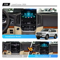 Autoradio Android IPS Écran horizontal Lecteur multimédia de voiture pour Toyota Land Cruiser 2020 Carplay et Android Auto