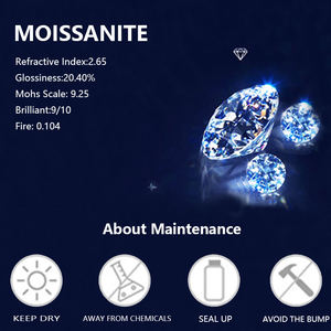 Colgante de lujo con diseño de nuevo estilo, joyería Total chapada para mujer, collares de moissanita de Plata de Ley 925 - Product Image 2