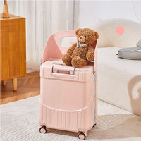 Valise à roulettes de luxe moderne pour poussette siège bébé Roues pivotantes à 360 degrés Verrouillage TSA Bagage à main en aluminium Bagages de voyage PC