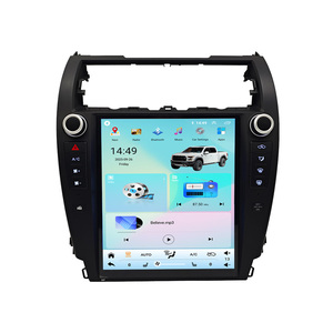 HFMidia Autoradio 12 pouces avec écran vertical, unité centrale multimédia vidéo pour Toyota Camry 2012-2014 (version américaine), CarPlay sans fil et GPS - Product Image 1