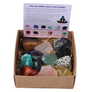Crystal Gift Stones Birthstones Pack Natural Healing Constellation Crystals with Raw Stone Set
