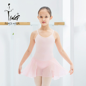 Trẻ Em Của Yếm Trong Váy Thể Dục Thể Dục Leotards Voan Spandex Cotton Spandex Múa Ba Lê Mặc Leotards Với Váy - Product Image 2