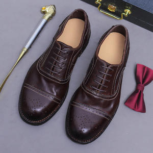 Chaussures Oxford de travail pour hommes Goodyear, nouveau style, en cuir véritable, fabriquées à la main, rétro, décontractées, à lacets, imperméables et respirantes - Product Image 3