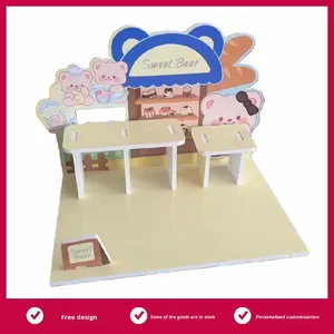 Support d'affichage en PVC tendance en forme de chevron pour figurines de jouets, cosmétiques, utilisation sur le bureau, fabriqué en Chine pour <span class=keywords><strong>les</strong></span> centres commerciaux et <span class=keywords><strong>les</strong></span> magasins spécialisés - Product Image 4