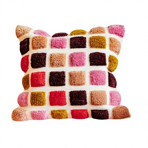 Colorful Tufted Boho <b>Cushion</b> Cover By Indian Textiles H/L Handwoven Decorative Throw Pillow Luxury Boho Pillow Hot Selling - Product Image 1