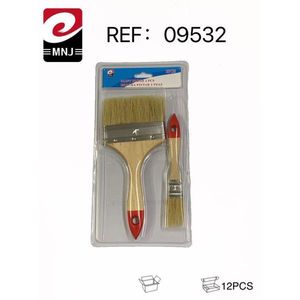 MNJ 2 Piece <b>Paint</b> Brush <b>Set</b> 2 Pcs Wooden Handle With Natural Bristles For Painting - Product Image 3