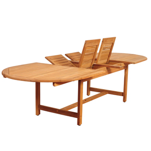 Ensemble de table à manger de jardin en bois massif pliable moderne pour villa et hôtel, résistant à l'eau, beauté naturelle, résistance durable - Product Image 2
