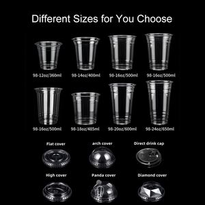 แก้วชาไข่มุกพลาสติกแบบหนา ขนาด 12oz/16oz/24oz  แบบใส/แบบด้าน  พร้อมฝาปิด  รับทำโลโก้ตามสั่ง - Product Image 4